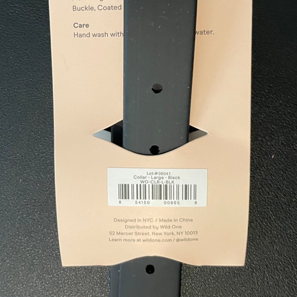 NWT WILD ONE DOG COLLAR AND POOP BAG CARRIER BLACK SET $40 - Picture 5 of 8